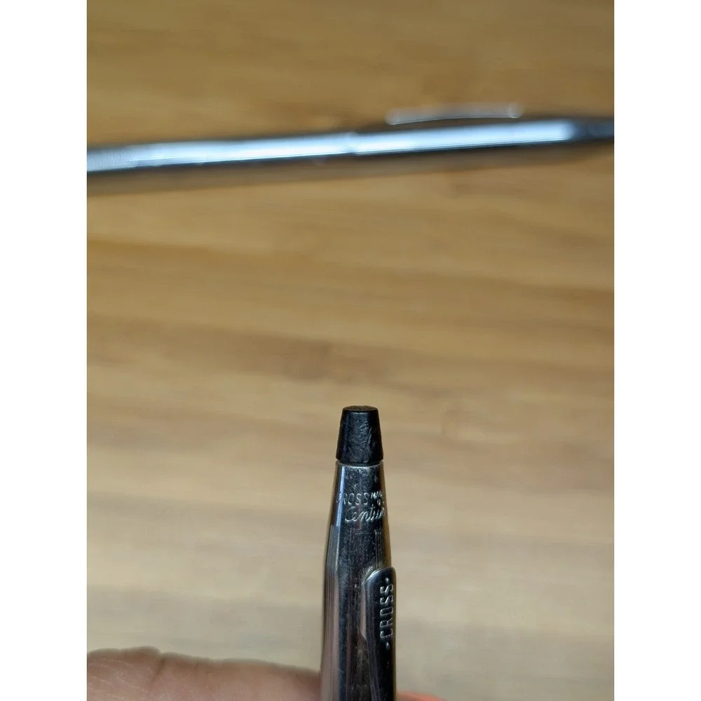 VintagGenuine CROSS Made In USA Silver Ballpoint Pen and Pencil Writing Set